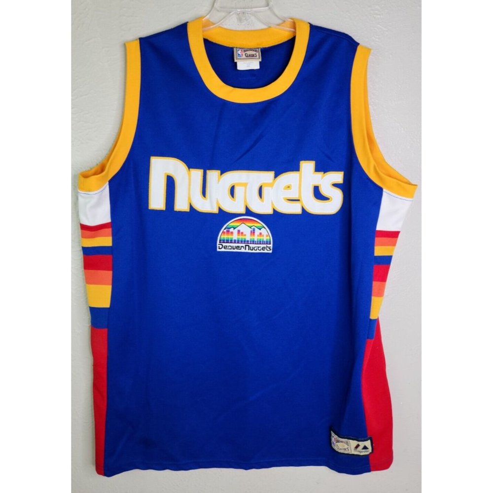 Vintage Retro Majestic NBA Hardwood Classics XXL Jersey Colorful Denver Nuggets